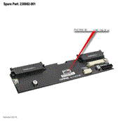 230982-001 HP ML370 G2 G3 PS Backplane Board - фото 17179