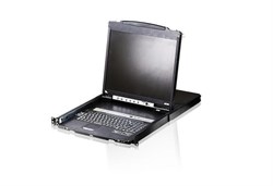 Kvm переключатель ATEN 19" 8-Port PS/2-USB VGA Dual Rail LCD KVM Switch - фото 59363