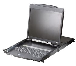 Квм консоль ATEN 19" 16-Port PS/2-USB VGA Dual Rail LCD KVM Switch - фото 59368