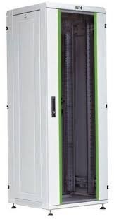 ITK Шкаф сетевой 19" LINEA N 42U 600х800 мм стеклянная передняя дверь серый - фото 59396