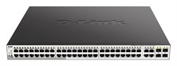 Коммутатор D-Link PROJ Smart L2 Switch 481000Base-T PoE, 4Combo 1000Base-T/SFP, PoE Budget 370W, Compact CLI - фото 59756
