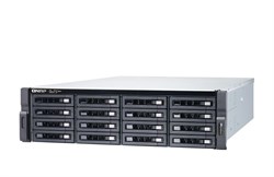 Система хранения данных QNAP ENTERPRISE 3U TS-h1677XU-RP 8C 3,6GhzCPU/32Gb(upto128Gb)/upto 16HDDs/SATA(3,5" 2,5")/ 6xUSB3.2/4xExp.slot/2xGbE 2x10Gb(SFP+)/iSCSI/2xPS/5YW - фото 59818