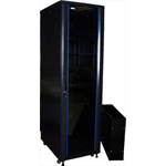 Шкаф Шкаф 19" Business, 27U 600x1000, черный, передняя дверь стекло, задняя дверь распашная металл