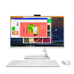 Моноблок Lenovo IdeaCentre AIO 3 27ALC6 27" FHD (1920x1080) IPS 250N, Ryzen 7 7730U, 2x8GB DDR4 3200, 512GB SSD M.2, Radeon Graphics, WiFi, BT, 5.0 Cam, Wireless KB&Mouse, NoOS, White, 1Y