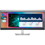 Монитор Dell 34" P3421W Curved S/BK ( IPS; 21:9; 300 cd/m2; 1000:1; 3440x1440; 5ms; 178/178; DP1.2, HDMI2.0, USB -C, 3xUSB 3.2(Gen1), 2xUSB 2.0; HAS; Tilt; Swiv) ВАЖНО:БЕЗ EU кабеля пит в компл