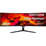 Монитор 49'' ACER Nitro EI491CURSbmiipphx , 5K 32:9, VA, 5120x1440, 4ms, 350 / 400cd, 120Hz, 2xHDMI(2.0) + 2xDP(1.4) + Audio Out, 3Wx2, FreeSync Premium Pro, HDR 400, h.adj 95, Curved 1800R Black