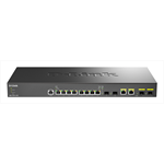 Коммутатор D-Link DXS-1210-12TC/B1A, PROJ L2+ Smart Switch with 8 10GBase-T ports and 2 10GBase-T/SFP+ combo-ports and 2 10GBase-X SFP+ ports.16K Mac address, 240Gbps switching capacity, 802.3x Flow Control, 802