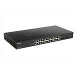 Коммутатор D-Link PROJ Smart L2+ Switch 24x10GBase-T, 4x25GBase-X SFP28, CLI, RJ45 Console