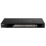 Коммутатор D-Link PROJ Managed L3 Stackable Switch 24x1000Base-T, 2x10GBase-T, 2x10GBase-T, 2x10GBase-X SFP+, CLI, 1000Base-T Management, RJ45 Console