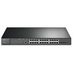 Сетевое оборудование TP-Link TL-SG3428XMP, 24-портовый гигабитный управляемый PoE-коммутатор с 4 SFP+ портами 10 Гбит/с, 19&quot;, бюджет PoE - 384 Вт