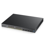 Коммутатор L3 Access коммутатор PoE+ Zyxel XGS2210-28HP, rack 19", 24xPoE+, 4xSFP+, стекируемый (до 2), бюджет PoE 375 Вт