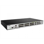 Коммутатор D-Link PROJ Managed L3 Stackable Switch 20x1000Base-X SFP, 4x10GBase-X SFP+, 4xCombo 1000Base-T/SFP, Surge 6KV, CLI, 1000Base-T Management, RJ45 Console, mini-USB Console, USB, RPS, Alarm RJ-45, Dying