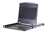 Квм консоль ATEN 8-Port PS/2-USB VGA Single Rail 17.3&quot; 1920 x 1080 @ 60 Hz LCD KVM Switch