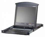 Квм переключатель ATEN 16P CAT-5 HIGH DENSITY DUAL RAIL LCD KVM