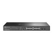 Сетевое оборудование TP-Link SG3218XP-M2, Управляемый коммутатор Omada уровня 2+ с 16 портами 2,5 Гбит/с (8 портов PoE+) и 2 портами SFP+, 802.3af/at 240 Вт, стальной корпус, 1U, монтируется в 19-дюймовую стойку