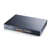 Коммутатор Мультигигабитный Smart L3 Lite коммутатор Zyxel NebulaFlex XMG1915-18EP, rack 19", 16xRJ-45: 1/2.5G (8 из них PoE++), 2xSFP+, бюджет PoE 180 Вт